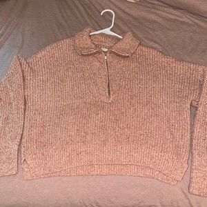 quarter zip thick sweater